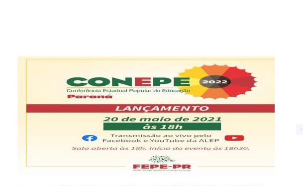 O Fórum será realizado virtualmente Canal da ALEP PR no Youtube – pelo canal da TV Assembleia Do Paraná e pela página da FEPE, no Facebook
O Instituto Paranaense de Cegos (IPC) reforça o convite do Fórum Estadual Popular de Educação – FEPE/PR direcionado às pessoas interessadas, comprometidas e diretamente envolvidas com a Educação. Trata-se do lançamento virtual da CONAPE no Paraná, nesta quinta-feira (20), às 18h30 (sala aberta, a partir das 18h) pelo Canal da ALEP PR no Youtube - TV Assembleia Do Paraná https://www.youtube.com/user/TVSinalAssembleiaPR. O evento também poderá ser acompanhado pela página do FEPE, no FACEBOOK/fepepr